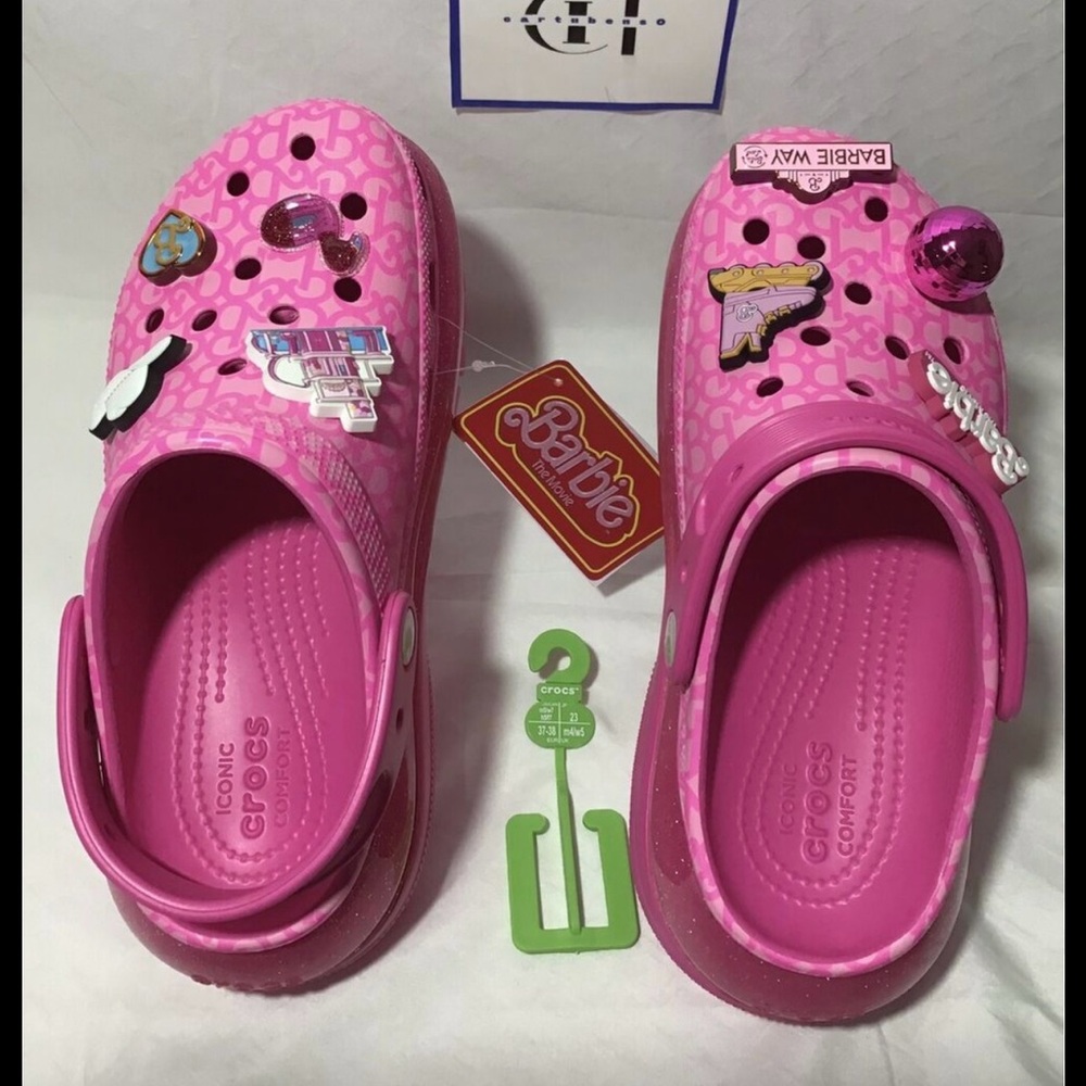 NWT Crocs Barbie The Movie* Mega Crush Clog-Platform- 8 Cosplay - Spice Girls